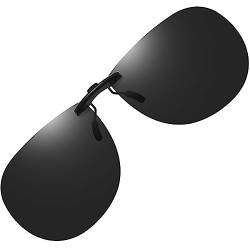 AoHeng Polarisierte Sonnenbrille Clip,Unisex,Extra Groß,1.00mm Verdickte Linsen,für Brillenträger von AoHeng