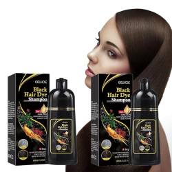 Shampoo-Black Instant Hair Color Shampoo, Natürlicher Haarfärbeshampoo, Haarfärbeshampoo für graues Haar, Haar Färbemittel 3-in-1 Shampoo für Männer & Frauen (2pcs) von Aoblok