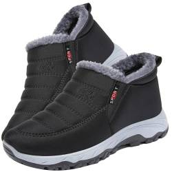 Aocase Diabetiker Schuhe Herren Schuhe für Geschwollene Füße Damen Winterstiefel Leicht Bequem Rutschfest Schneestiefel mit Warm Gefüttert,Women's black,39/245mm von Aocase