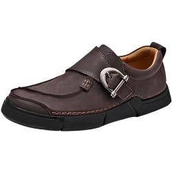 Aocase Diabetikerschuhe Extra Weit Herren mit Fußgewölbestütze Schlappen Slip-On Schuhe Schuhe für Geschwollene Füße Diabetiker Hausschuhe Herren,Dark Brown,46/280mm von Aocase