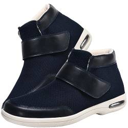 Aocase Herrenschuhe Hoher Spann, Orthopädische Diabetiker Schuhe Herren Damen Diabetiker Schuhe Herren Extra Weit Klettverschluss Damen Herren Diabetiker Ödem Orthopädische Schuhe,Blau,46 EU von Aocase