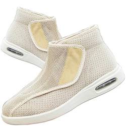 Aocase Schuhe Für Geschwollene Füße Herren mit Klettverschluss Verbandschuhe Herren Extra Weit Gesundheitsschuhe Damen Orthopädische Therapieschuhe,Beige,40 EU von Aocase