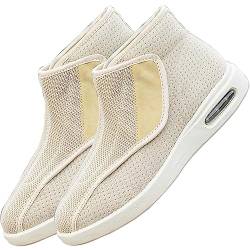 Aocase Schuhe Für Geschwollene Füße Orthopädische Diabetiker Schuhe Herren Damen Senioren Turnschuhe Freizeitschuhe Reha Schuhe Für Geschwollene Füße,Beige,41 EU von Aocase