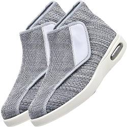 Aocase Schuhe Für Geschwollene Füße Orthopädische Diabetiker Schuhe Herren Damen Senioren Turnschuhe Freizeitschuhe Reha Schuhe Für Geschwollene Füße,Light Gray,45 EU von Aocase