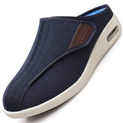 Schuhe für Geschwollene Füße, orthopädische Diabetiker Wanderschuhe orthopädische Schuhe für Damen Air Cushion Slip On Walking Shoes,Blau,39 EU von Aocase