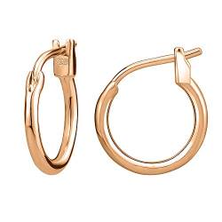 AoedeJ 925 Sterling Silber Rose Gold Creolen Huggie Ohrringe Clip On Creolen Hypoallergene Ohrringe für Damen Herren (12mm) von AoedeJ