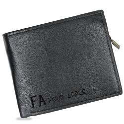 Aokizkdzsw Personalisierte Geldbörsen für Männer, Maßgeschneiderte Gravur Leder portmonee mit Namen,Maßgeschneiderte Geschenke für Vater,Hombre,Ehemann,Sohn. (Black Simple Wallet x) von Aokizkdzsw