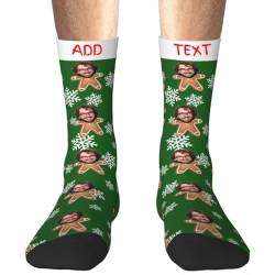 Socken Personalisiert Foto,Lustige Socken, Socken Individuell, personalisierte weihnachtssocken Individuelle Socken mit Foto für Freuen, Herren, Freundin von Aokizkdzsw