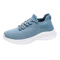 Aoklidil Sneaker Herren Laufschuhe Herren Herren-Sportschuhe, modisch, einfach und einfarbig, das Muster, Sommer-Mesh, atmungsaktiv, bequem und leicht, Freizeitschuhe Herrenschuhe Sneaker (Blue, 43) von Aoklidil