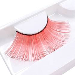 Wimpern Lashes Künstliche Lashes 3D-Farbwimpern, die Bühnen-Make-up-Wimpern modellieren, natürliche, dichte Wimpernfarbe, übertriebene Weihnachts-3-D-Farbe Selbstklebende Wimpern Lash (L, One Size) von Aoklidil