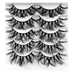 Wimpern Lashes Künstliche Lashes 5 Paar flauschige, natürlich aussehende, mehrschichtige künstliche Wimpern Natürliche Wimpern Lash (B, One Size) von Aoklidil