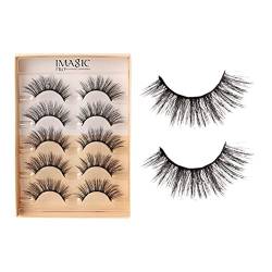 Wimpern Lashes Künstliche Lashes Dicke falsche Wimpern weiche wiederverwendbare Wimpern DIY Wimpernverlängerung Cluster Klebstoff C Curling natürliche einzelne Wimpern dünne Natürliche (C, One Size) von Aoklidil