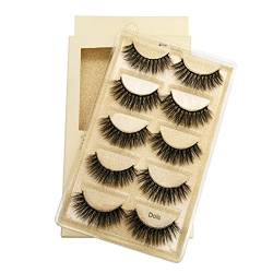 Wimpern Lashes Künstliche Lashes Falsche Wimpern Slim 14 mm Natürliche 3D-Nerzwimpern Weiche wiederverwendbare falsche Wimpern mit Tragetasche Künstliche Wimpern Natürlich Lash (B, One Size) von Aoklidil