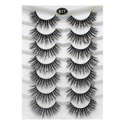 Wimpern Lashes Künstliche Lashes Falsche Wimpern Wimpern 5 Paar weiche künstliche Nerzwimpern 3D 6D Volumen Fluffy Eyelashes Packs Künstliche Wimpern Natürlich Lash (O, One Size) von Aoklidil