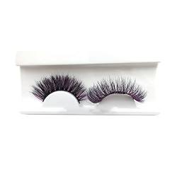 Wimpern Lashes Künstliche Lashes Fluoreszierende Farbwimpern Fluoreszierende falsche Wimpern Europäische und amerikanische Wimpern falsche Wimpern Farbwimpern Weihnachtswimpern (D, One Size) von Aoklidil