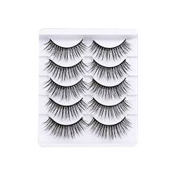 Wimpern Lashes Künstliche Lashes Gefälschte Wimpern, Multipack, leicht, angenehm, natürliches Aussehen, konische Technologie, wiederverwendbar, nicht reizend, Künstliche Wimpern (D, One Size) von Aoklidil