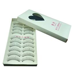 Wimpern Lashes Künstliche Lashes Make-up-Wimpern 10 falsche Modepaare Auge spärlich lang natürliche Wimpern Künstliche Wimpern Lash (black, One Size) von Aoklidil