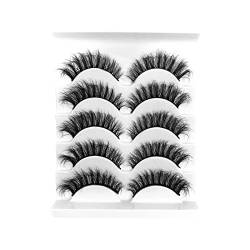 Wimpern Lashes Künstliche Lashes Mink Style Luxury Multipack Lashes Wispy Lashes Volume Eyelashes 8D Eye 10 Faux False Dramatic Pack Nerzwimpern Augenpaare Falsche Wimpern Lash (C, One Size) von Aoklidil