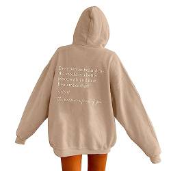 Dear Person Behind Me Hoodie Shirt Damen You Are Enough Langarm Hoodies Kawaii Preppy Kleidung Langarm Sweatshirt Tops Foto Pullover von Aoseiens