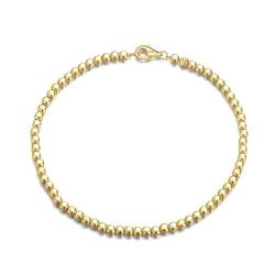 Aotiwe Armband für Damen Gold, Bracelet for Women Perlenkette Armband für Damen 925 Silber 16.5cm von Aotiwe