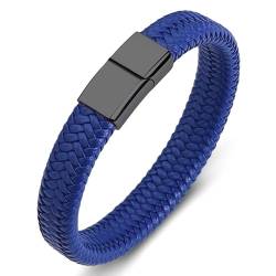 Aotiwe Armband für Männer Leder, Armbänder für Herren Geometrischer Typ Blau Matching Bracelets 16.5cm von Aotiwe