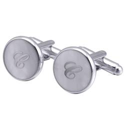 Aotiwe Cufflinks Men, Hemd Manschettenknöpfe Herren Buchstabe C Silber aus Kupfer Geschenk 18. Geburtstag Junge von Aotiwe