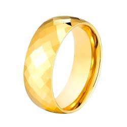 Aotiwe Eheringe Gold, Ring Set Herren Raute Poliert 8mm Wedding Rings Wolfram Größe 57 (18.1) von Aotiwe