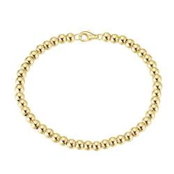 Aotiwe Gold Armband Schlicht, Armreif 925 Silber Perlenkette Armband 16.5cm Geschenk Hochzeitstag von Aotiwe