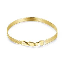 Aotiwe Goldener Armreif Damen, Frauen Armband Schlangenkette Bracelet Women 925 Silber 19cm Geschenk für Frauen von Aotiwe