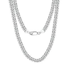 Aotiwe Kette Damen Silber Zart, Necklace Women Mom Kette Halskette Damen ohne Anhänger 7mm 925 Silber 60cm von Aotiwe