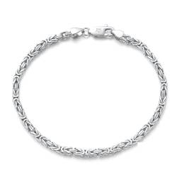 Aotiwe Matching Bracelets, Armband 925 Silber Damen Byzantinische Kette Armbänder Silber 23cm Schmuck Damen von Aotiwe
