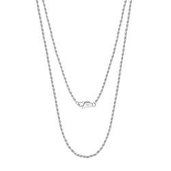 Aotiwe Necklace Vintage, Necklace Women Bridal Seilkette 1,5 mm Necklace Chain Silber 925 Silber 45cm von Aotiwe