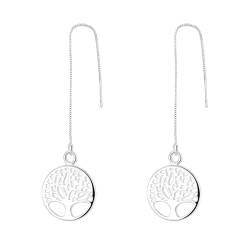 Earrings Silver, Ohrringe Frauen Baum Des Lebens Ohrringe Boho Kupfer Schmuck Set Damen von Aotiwe