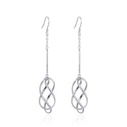 Hänge Ohrringe, Silver Earrings Unendlichkeitssymbol Ohrringe Silber 925 Hängend Set 80mm Geschenke für Freundin von Aotiwe