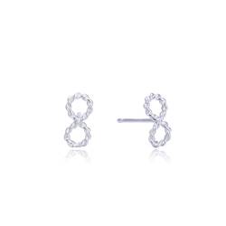 Ohrstecker Gold, Ohrstecker Silber 925 Symbol Von 8 Ohrringe Damen Vintage 9.5x4.8mm Geschenk Hochzeit von Aotiwe