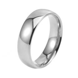 Ringe Frauen Daumen, Wedding Rings Poliert Silber 6mm aus Wolfram Größe 70 (22.3) von Aotiwe