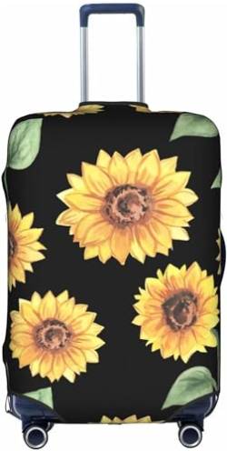 Aotmany Reisegepäck-Abdeckung, Sonnenblumen-Blüte, passend für 45,7 - 81,3 cm Gepäck, elastischer Kofferüberzug, Schutz mit verdecktem Reißverschluss, für Rollkoffer, TSA-geprüft von Aotmany