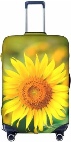 Aotmany Reisegepäck-Abdeckung, Sonnenblumen-Gelb, Grün, passend für 45,7 cm, 61 cm, 71,1 cm, 71,1 cm, 81,3 cm, 81,3 cm, dehnbare Kofferabdeckung, Schutz mit verdecktem Reißverschluss für Koffer mit von Aotmany