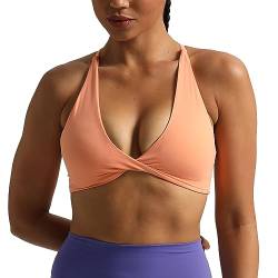 Aoxjox Damen Workout Sport BH Fitness Rückenfrei Gepolstert Sienna Low Impact BH Yoga Crop Tank Top, Papaya, Medium von Aoxjox