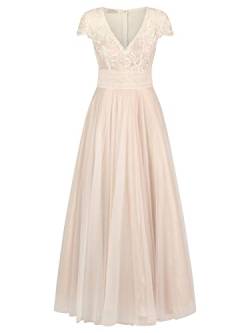 ApartFashion Damen Hochzeitskleid Kleid, Creme, 38 EU von ApartFashion