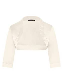 ApartFashion Damen Satin-Bolero Pullover, Creme, Normal von ApartFashion