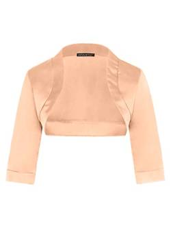 ApartFashion Damen Satin-bolero Pullover, Apricot, S EU von ApartFashion