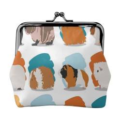 Eyelash Damen Mini Münzbörse Leder Geldbörse Tasche für den täglichen Gebrauch und Geschenke, Meerschweinchen-Illustration, Einheitsgröße, Münztasche von Apbdffjnf