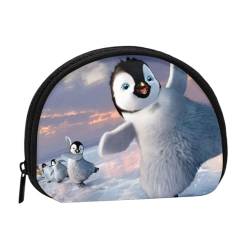 Happy Penguin Mini-Geldbörse für Damen, mit Reißverschluss, für den täglichen Gebrauch und als Geschenk, Happy Pinguin, Einheitsgröße, Münztasche von Apbdffjnf