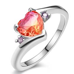 Apocalyptic-K ®Zirkonia Ring für Frauen，Ring Eingelegt Mit Würfelförmiger Zirkonia, Schmuckgeschenk, mit schöner Geschenkbox. (9（60MM） Φ19MM, Rosa gelb -Cubic-Zirkonia) von Apocalyptic-K