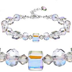 Apocalyptic-K Damen-Kristallstein-Armband, bunte Kristallsteine. (Glamour Lila(Größe Einstellbar)，8MM) von Apocalyptic-K