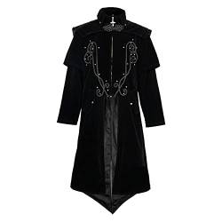 Apocrypha Herren Steampunk Jacke Gothic Victorian Renaissance Frock Coat, schwarz, Klein von Apocrypha