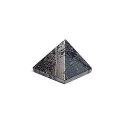 Aport Presents Natürliche Hämatit Pyramide Für Reiki Heilung Und Kristallheilung Stein Pyramide Größe 10-15 Mm Ca. (Farbe: Silber & Schwarz) Packung Von 1 Stück #Aport-667 von Aport Home