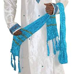 Apparelsonline Herren Schal Schal Dupatta Stola Match auf Sherwani Kurta Indian Wear, Blau, Einheitsgröße von Apparelsonline