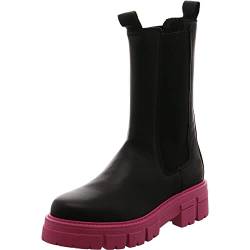 Apple of Eden Cher 1.12 Cher 1.12 Black Fuxia Leder Chelsea Boots für Damen von Apple of Eden